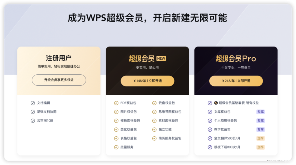 WPS如何开会员？